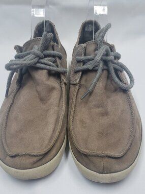 Sanuk Mens Size 9 Nu-Nami Brown Canvas Upper Shoes 1015967 Moc Toe